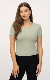 2 PK Heavenly Rib Short Sleeve Shirt - 90 Degree by Reflex