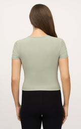 2 PK Heavenly Rib Short Sleeve Shirt - 90 Degree by Reflex