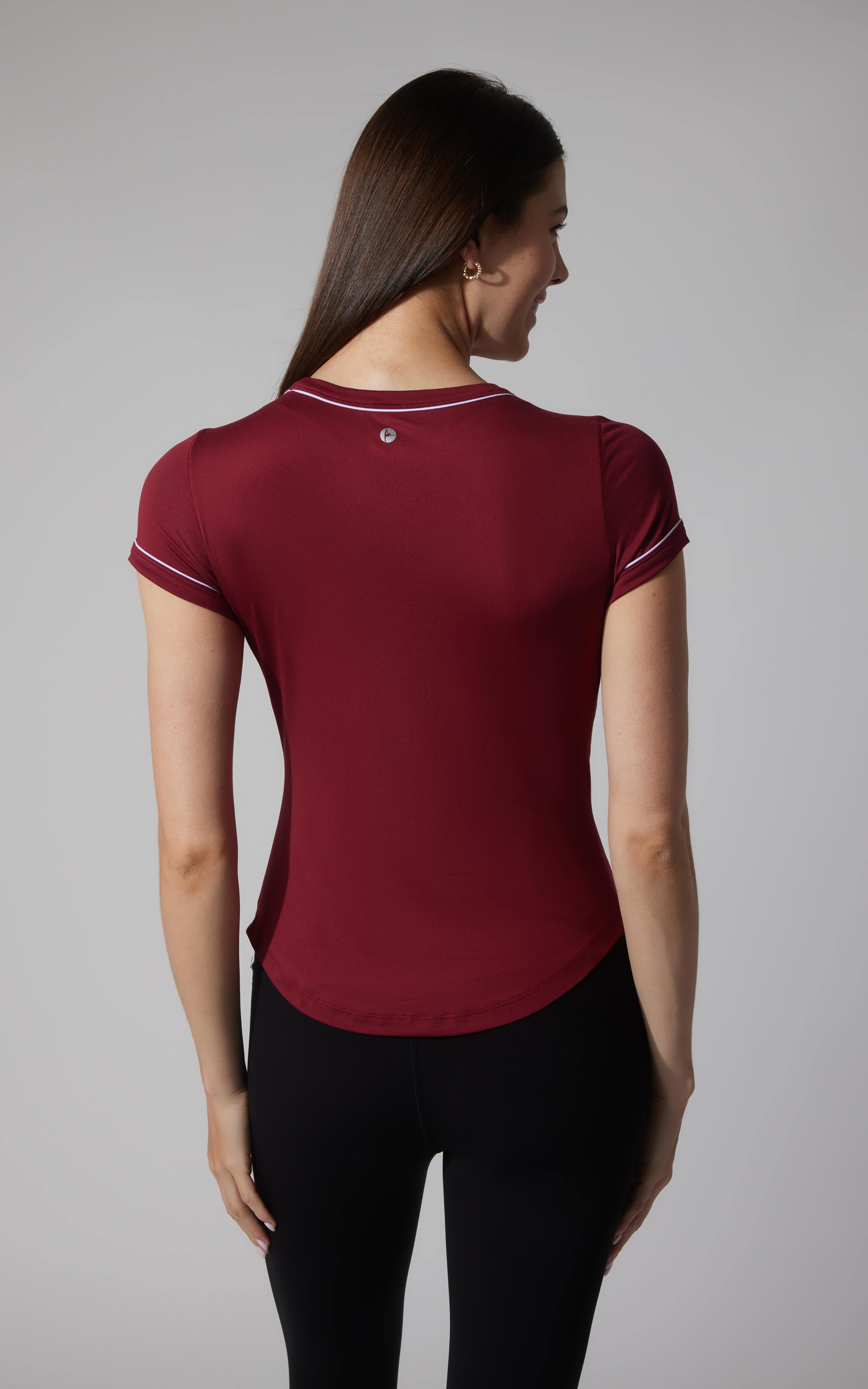 2 PK Super Soft Synergy High Crew Neck Short Sleeve Top and Crew Neck Top - 90 Degree by Reflex