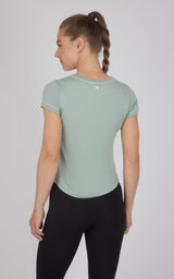 2 PK Super Soft Synergy High Crew Neck Short Sleeve Top and Crew Neck Top - 90 Degree by Reflex