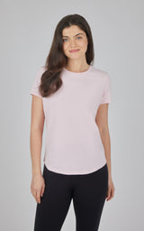 Cotton Jersey Brenna Acid Wash Crew Neck Tee - 90 Degree by Reflex