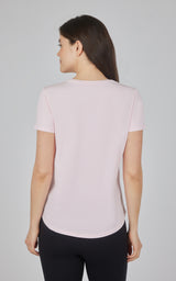 Cotton Jersey Brenna Acid Wash Crew Neck Tee - 90 Degree by Reflex