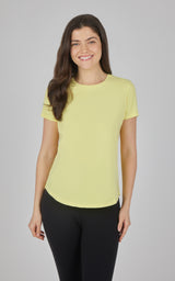 Cotton Jersey Brenna Acid Wash Crew Neck Tee - 90 Degree by Reflex