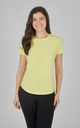 Cotton Jersey Brenna Acid Wash Crew Neck Tee