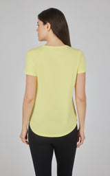 Cotton Jersey Brenna Acid Wash Crew Neck Tee - 90 Degree by Reflex
