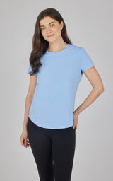 Cotton Jersey Brenna Acid Wash Crew Neck Tee