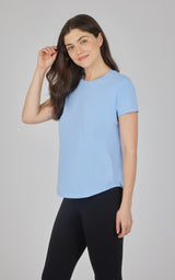 Cotton Jersey Brenna Acid Wash Crew Neck Tee - 90 Degree by Reflex