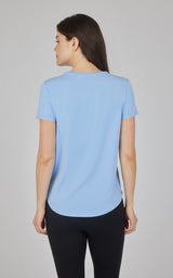 Cotton Jersey Brenna Acid Wash Crew Neck Tee - 90 Degree by Reflex