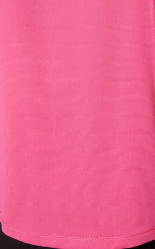 Mesh Tee with Curved hem