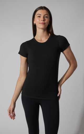 2 PK Cationic Jersey Full Length Crew Neck Short Sleeve Tee