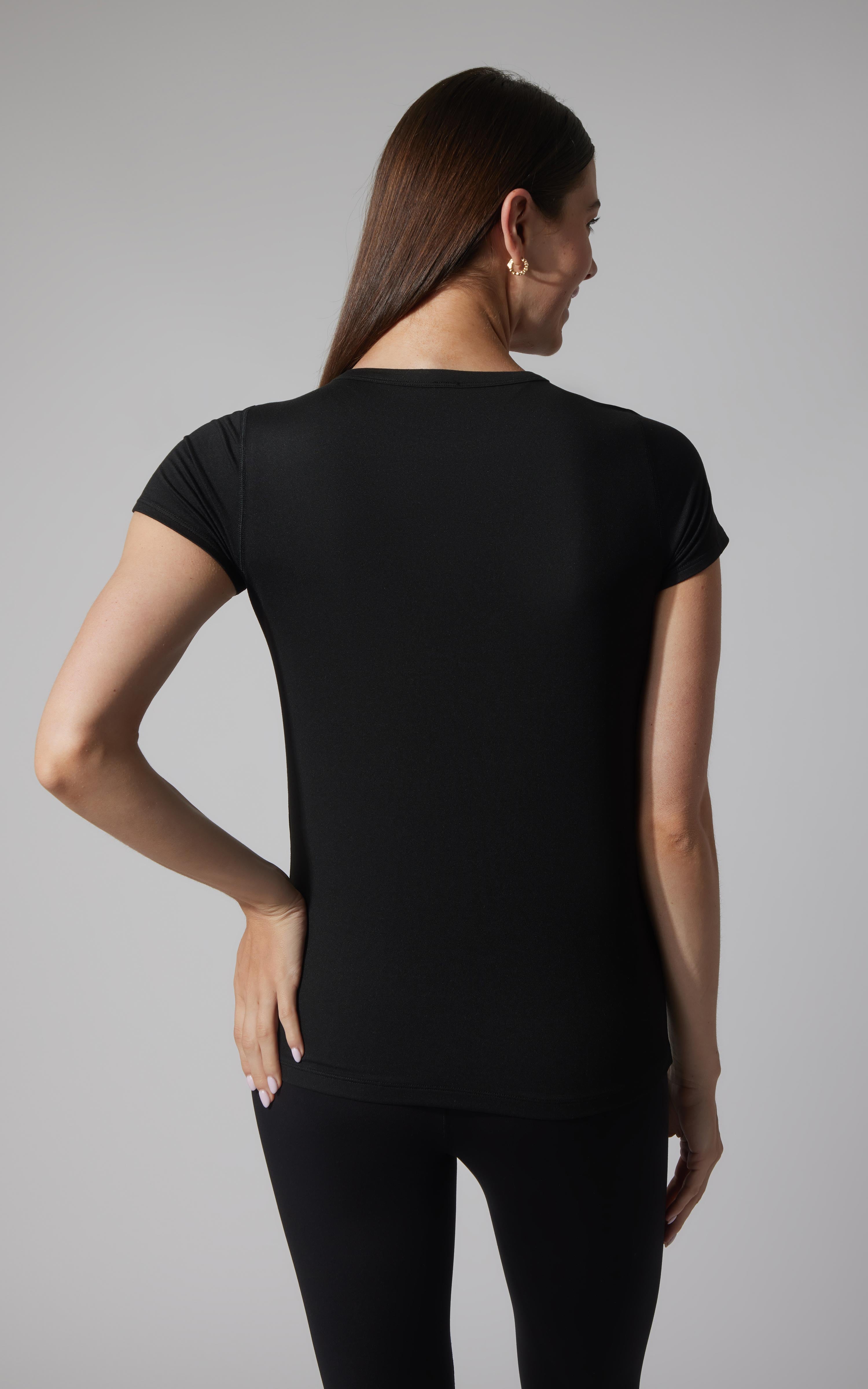2 PK Cationic Jersey Full Length Crew Neck Short Sleeve Tee