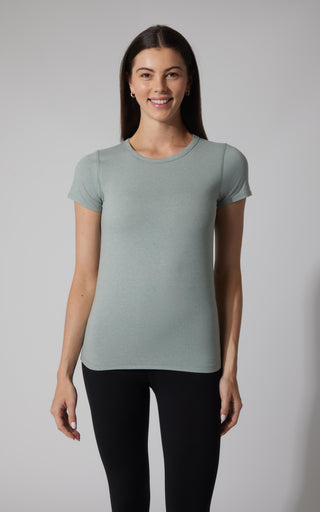2 PK Cationic Jersey Full Length Crew Neck Short Sleeve Tee