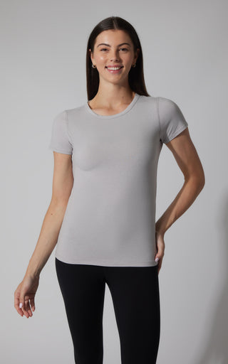 2 PK Cationic Jersey Full Length Crew Neck Short Sleeve Tee