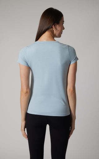 2 PK Cationic Jersey Full Length Crew Neck Short Sleeve Tee