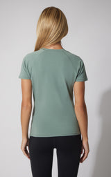 2 PK Vintage Cotton Crew Neck Short Sleeve Top - Our Cafe Story - 90 Degree by Reflex