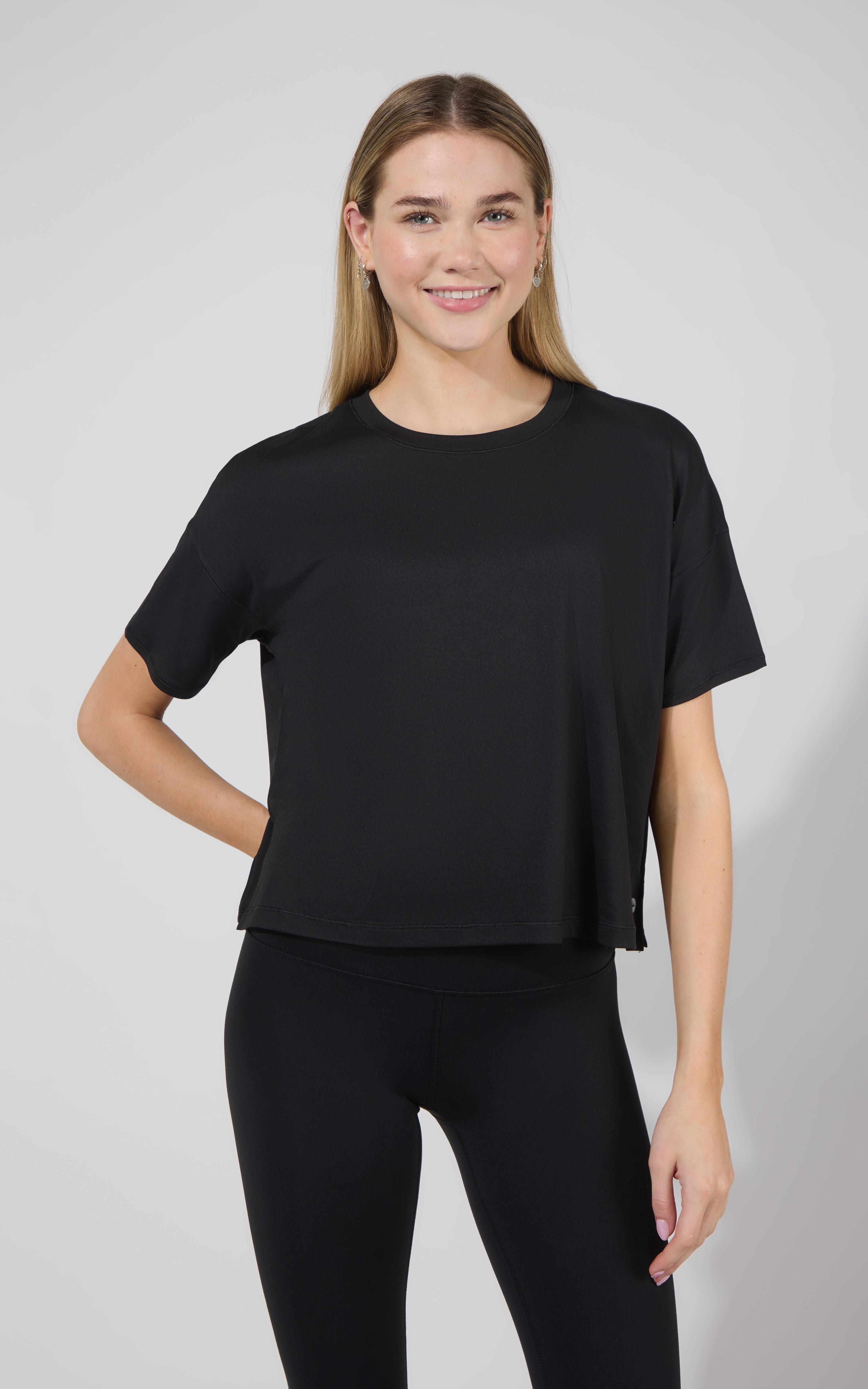 2 Pack Super Soft Deluxe Boxy Cropped Tee - 90 Degree by Reflex