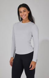 Yogalicious 2 PK Side Ruched Long Sleeve Top - 90 Degree by Reflex
