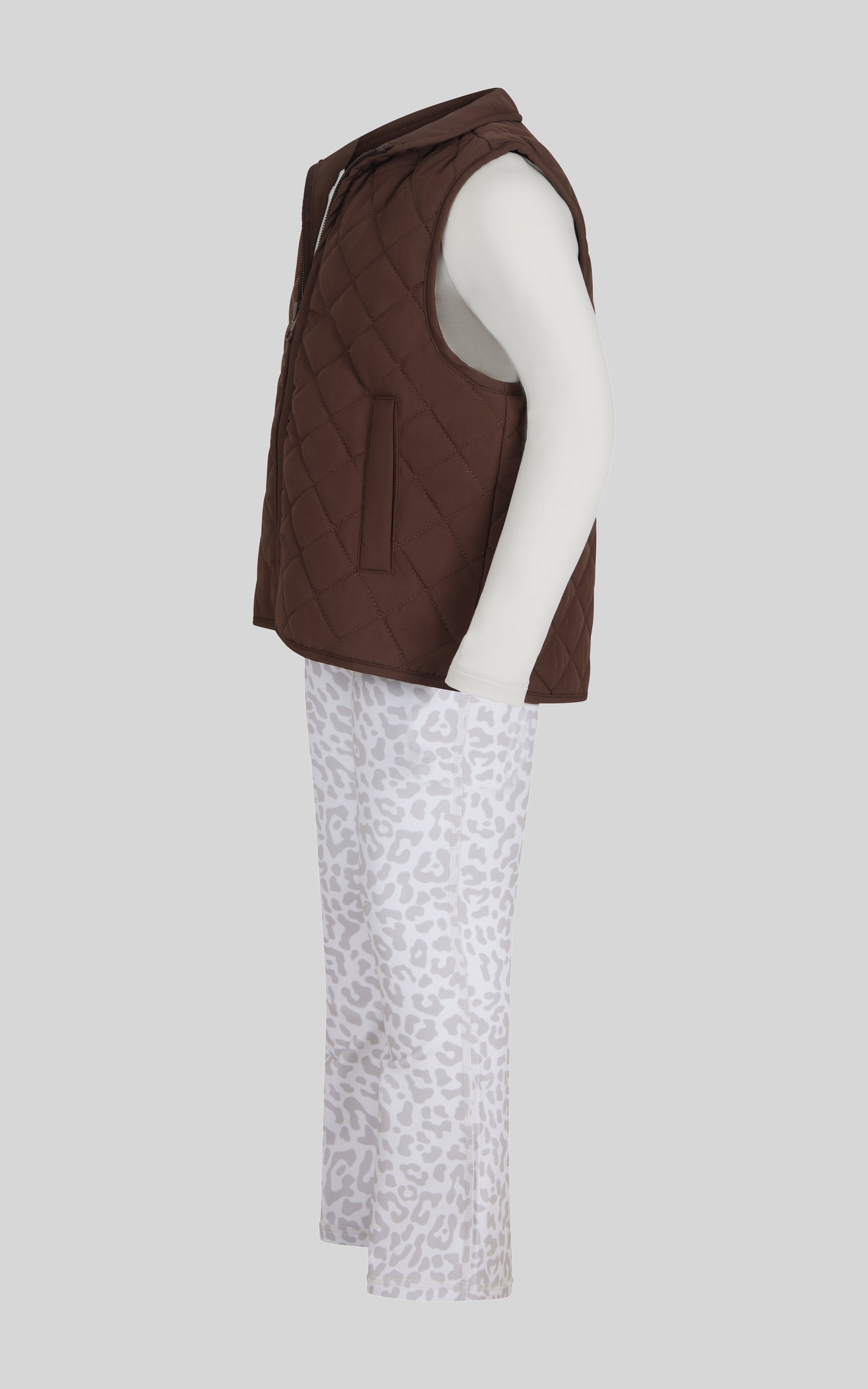 Toddler Girls’ Snow Angel 3-Piece Set: Quilted Vest, Long-Sleeve Top & Flare Pants image
