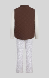 Toddler Girls’ Snow Angel 3-Piece Set: Quilted Vest, Long-Sleeve Top & Flare Pants image