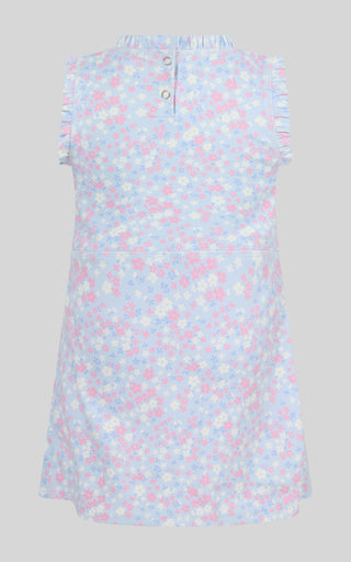 TODDLER GIRLS LUNATEK DOUBLE TEE RUFFLE DRESS & EVERYDAY 3" SHORT + BOW SCRUNCHIE - 90 Degree by Reflex