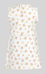 Toddler Girls Ruffle Dress & 3" Short & Bow Scrunchie