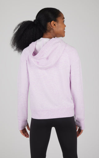 Girls Brushed Full Zip Hooded Jacket - 90 Degree by Reflex