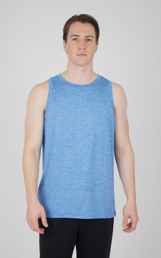 Mens Cationic Two Tone Heather Pace Muscle Tank