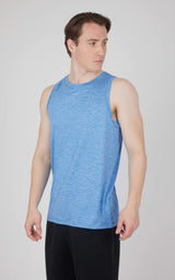 Men's Cationic Two Tone Heather Pace Muscle Tank - 90 Degree by Reflex