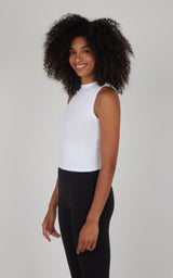 Airlite Cotton Mock Neck Tank
