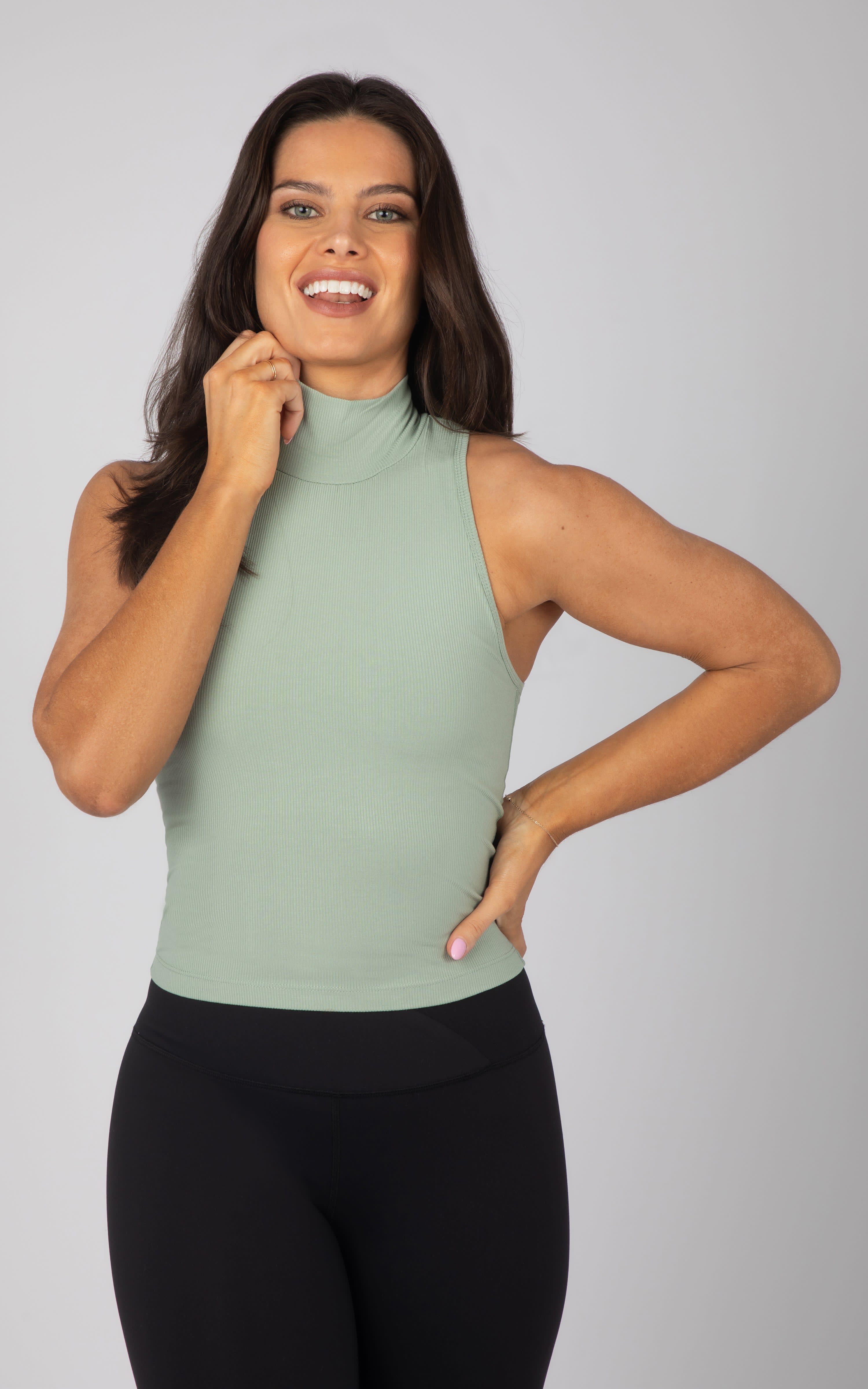 2 PK Mock Neck Tank Top - 90 Degree by Reflex
