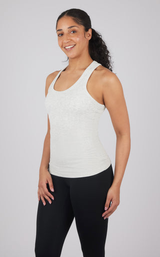 Heavenly Ribbed Vinyasa Longline Racerback Tank