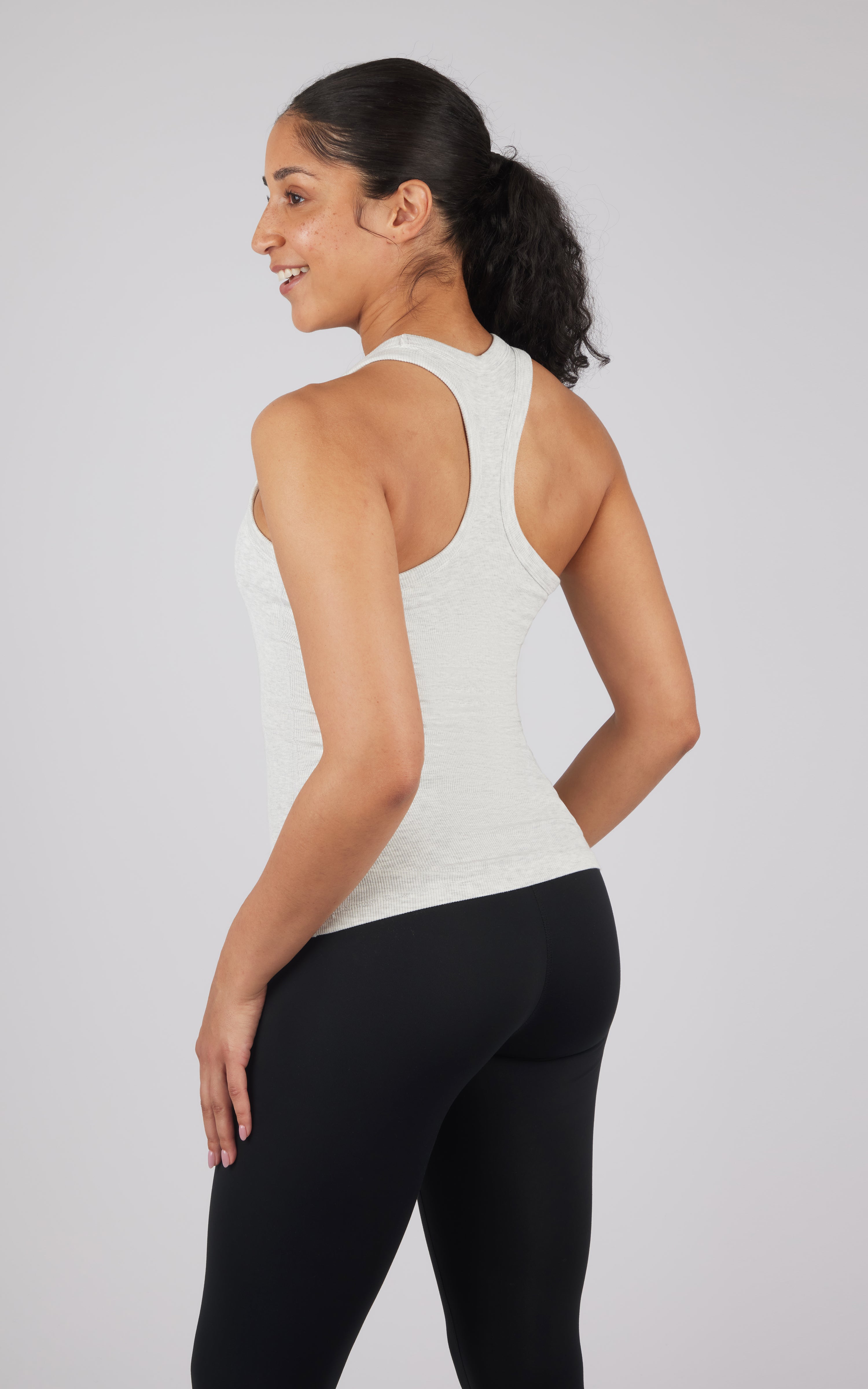 Heavenly Ribbed Vinyasa Longline Racerback Tank