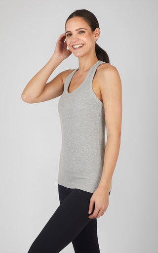 Heavenly Ribbed Vinyasa Longline Racerback Tank