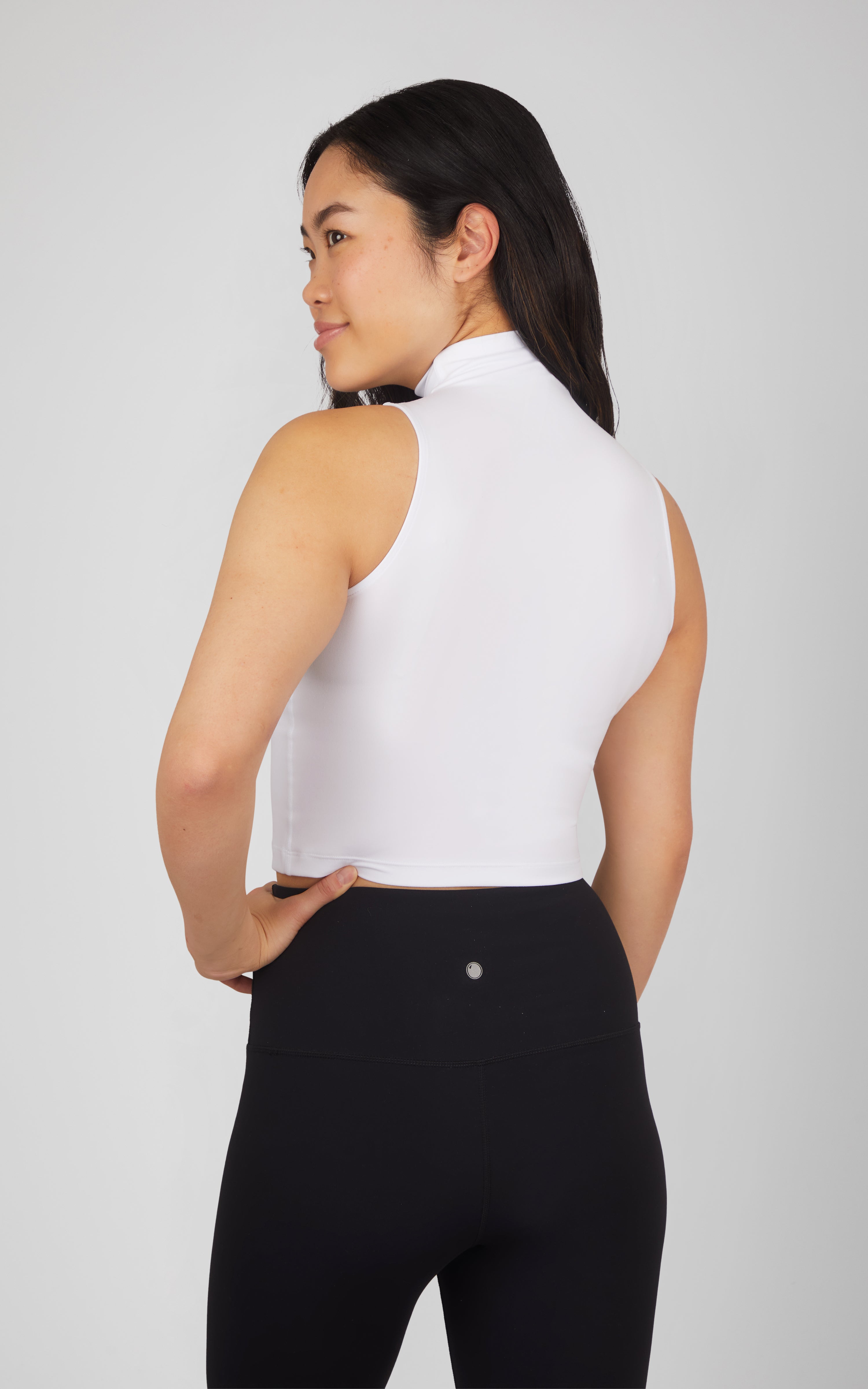 2 PK Ribbed Mock Neck Tank - 90 Degree by Reflex