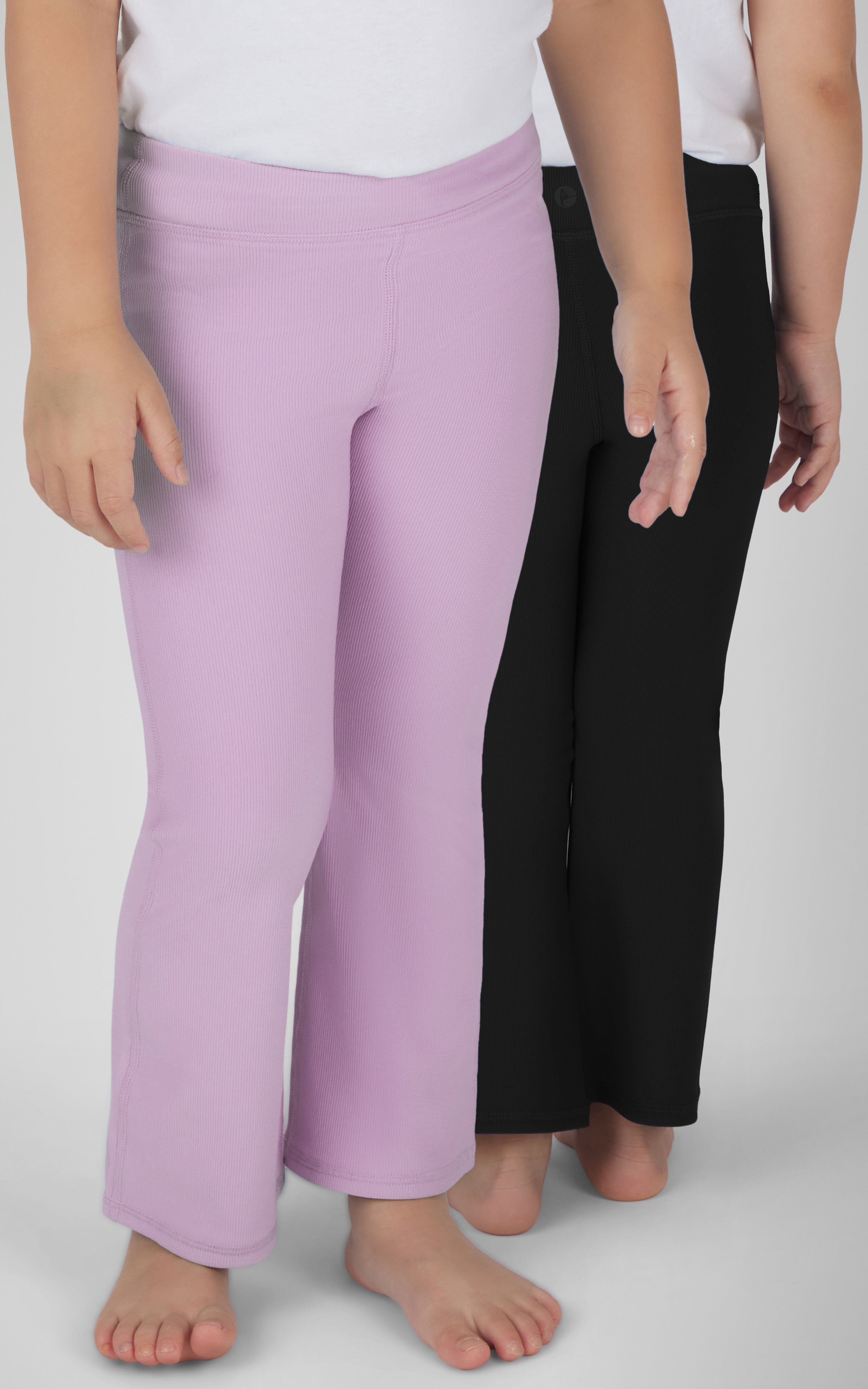 Toddler Girls 2 PK Ribbed Flared Pant - 90 Degree by Reflex