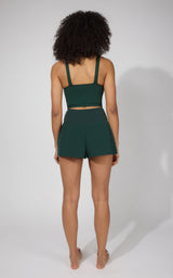 Rib Seamless Alamo V-Neck Bra Tank + Lightstreme Crossfire Short With Crossover Waistband and Inner Shorts 2pc S - 90 Degree by Reflex