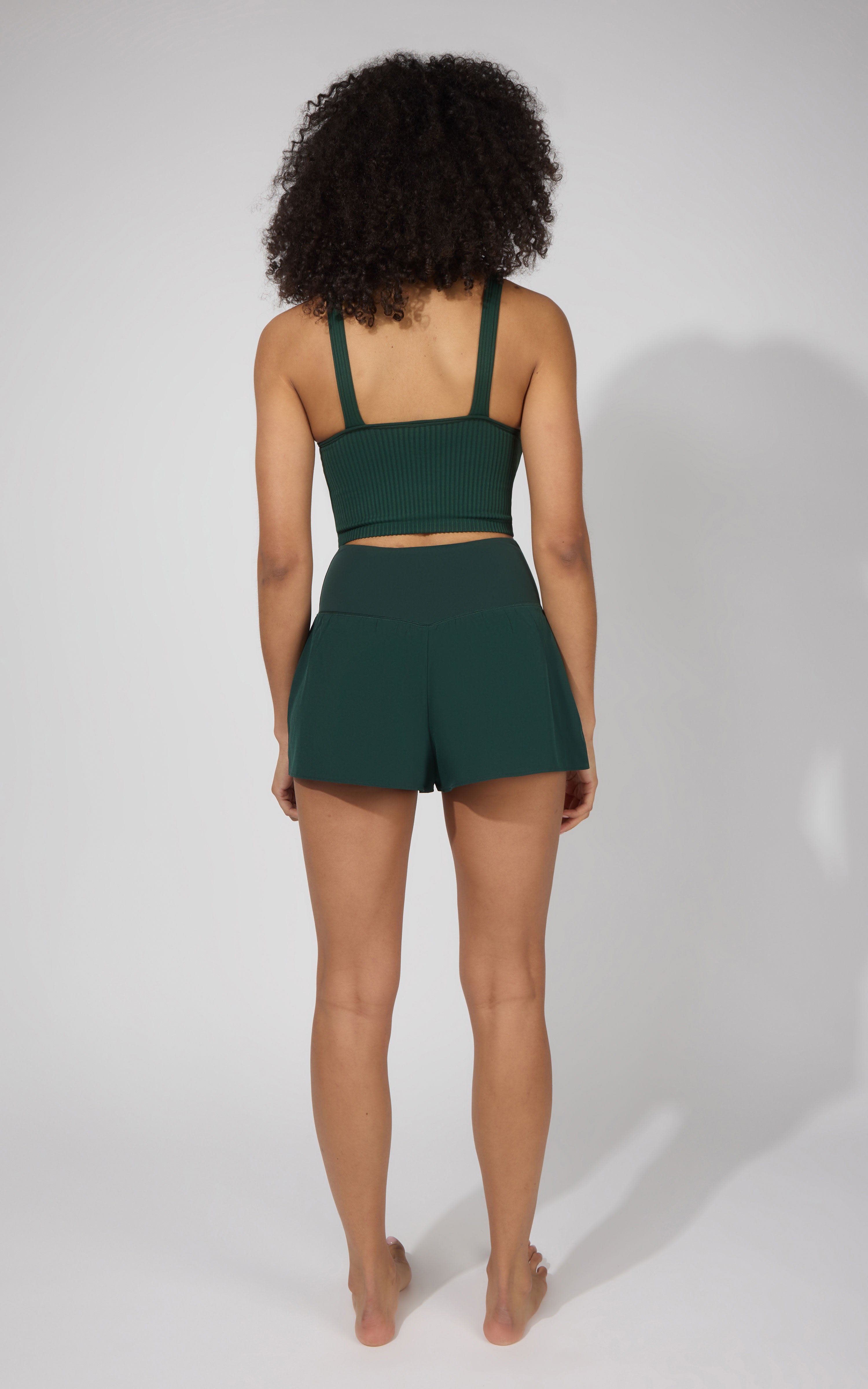 Ribbed Alamo Bra Tank & Lightstreme Crossfire Short Set