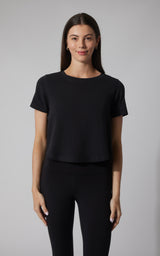 2 PK Airlite Cotton Boxy Cropped Short Sleeve Tee - 90 Degree by Reflex