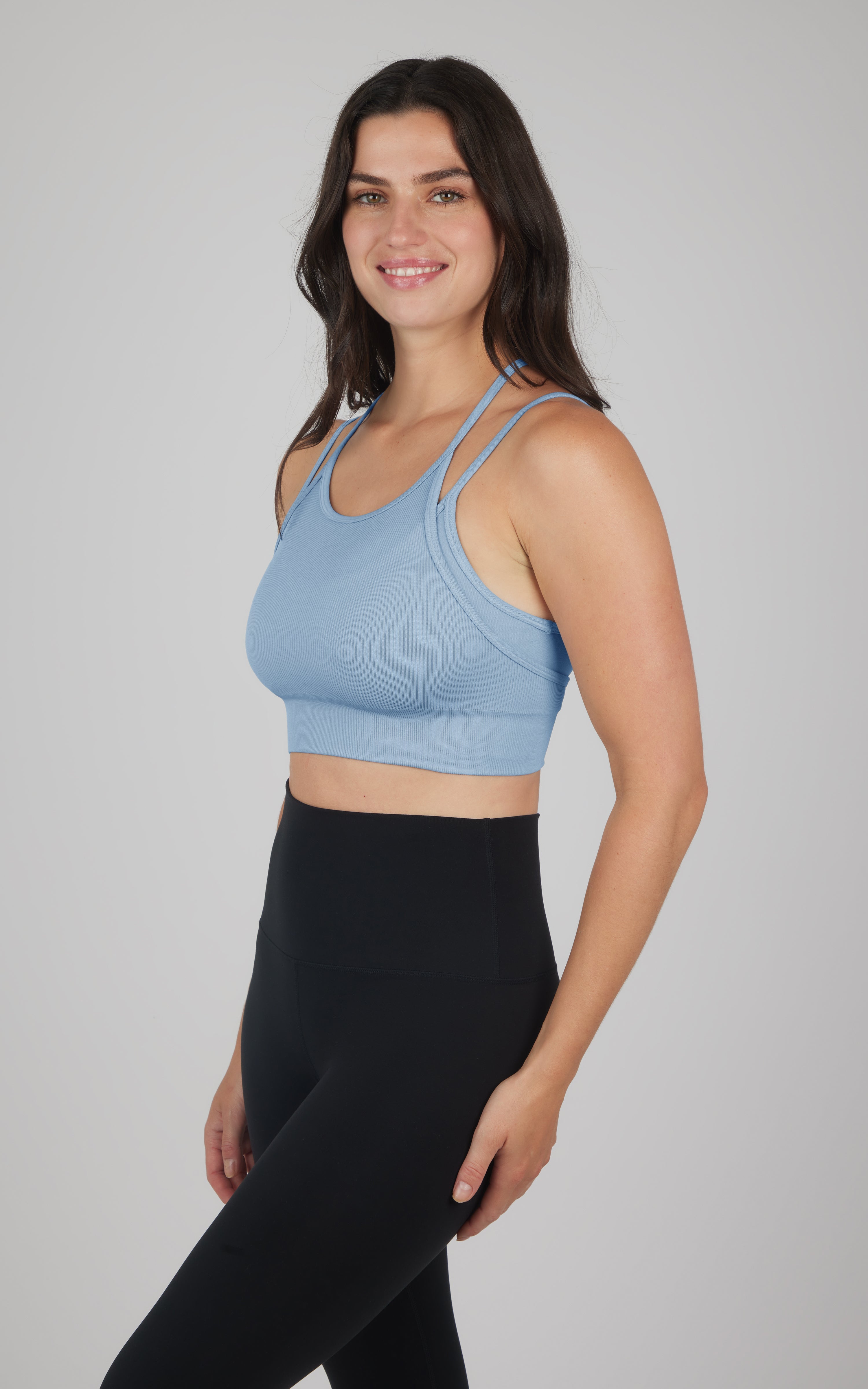 Ribbed Seamless Double Layer Bra - 90 Degree by Reflex