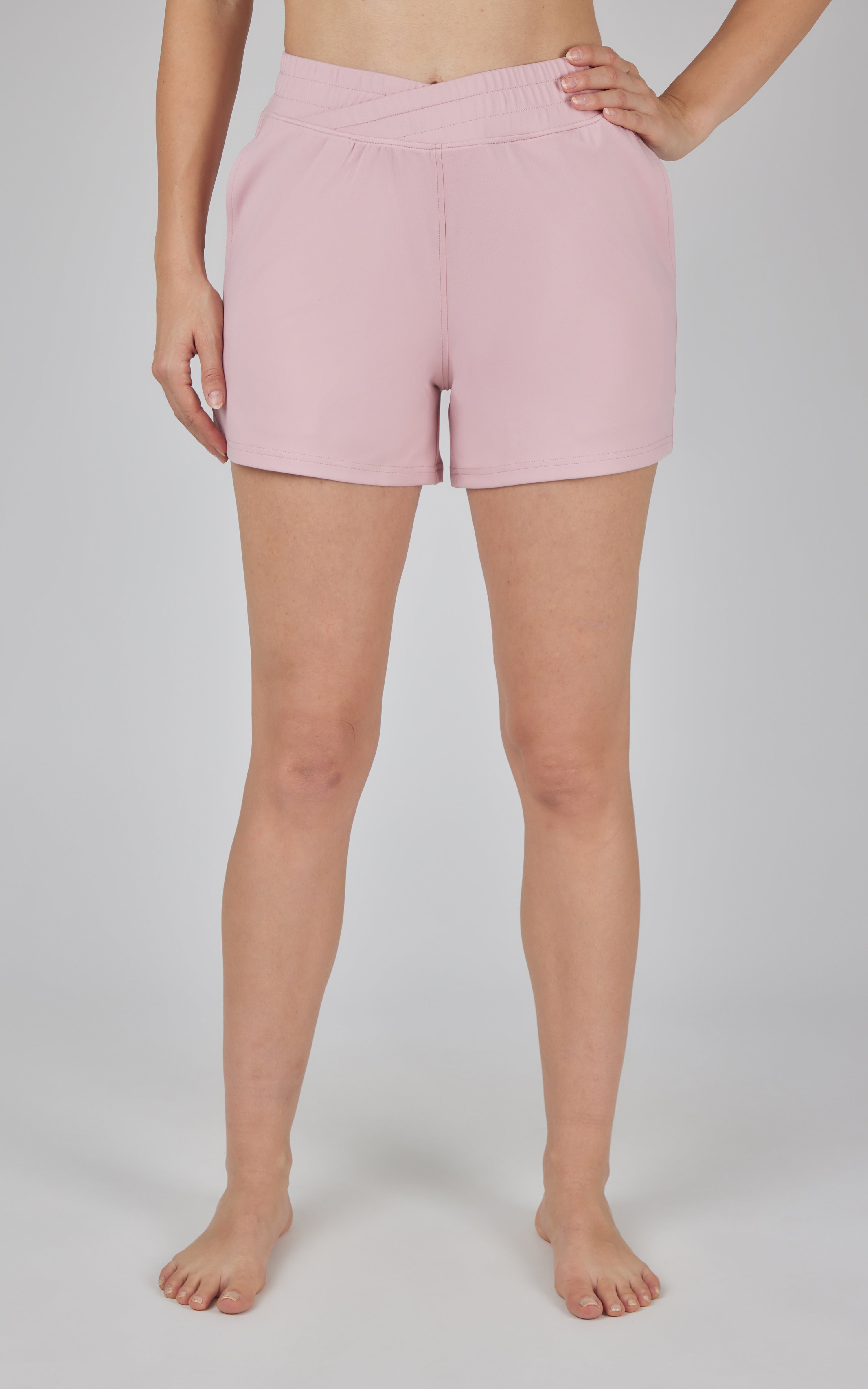 Lux Crossover Waistband 4" Side Pocket Short - 90 Degree by Reflex