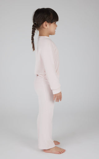 4-6X 2 PC Ribbed Velour Top and Flare Leg Pant - 90 Degree by Reflex