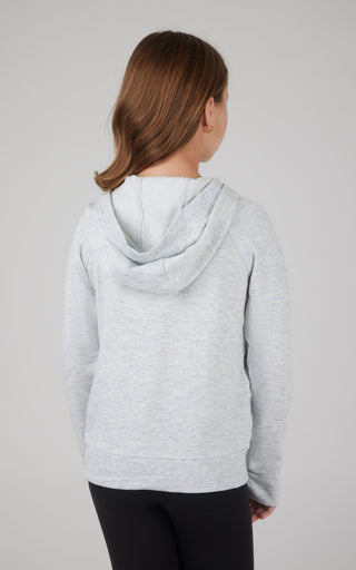 Girls Brushed Full Zip Hooded Jacket - 90 Degree by Reflex