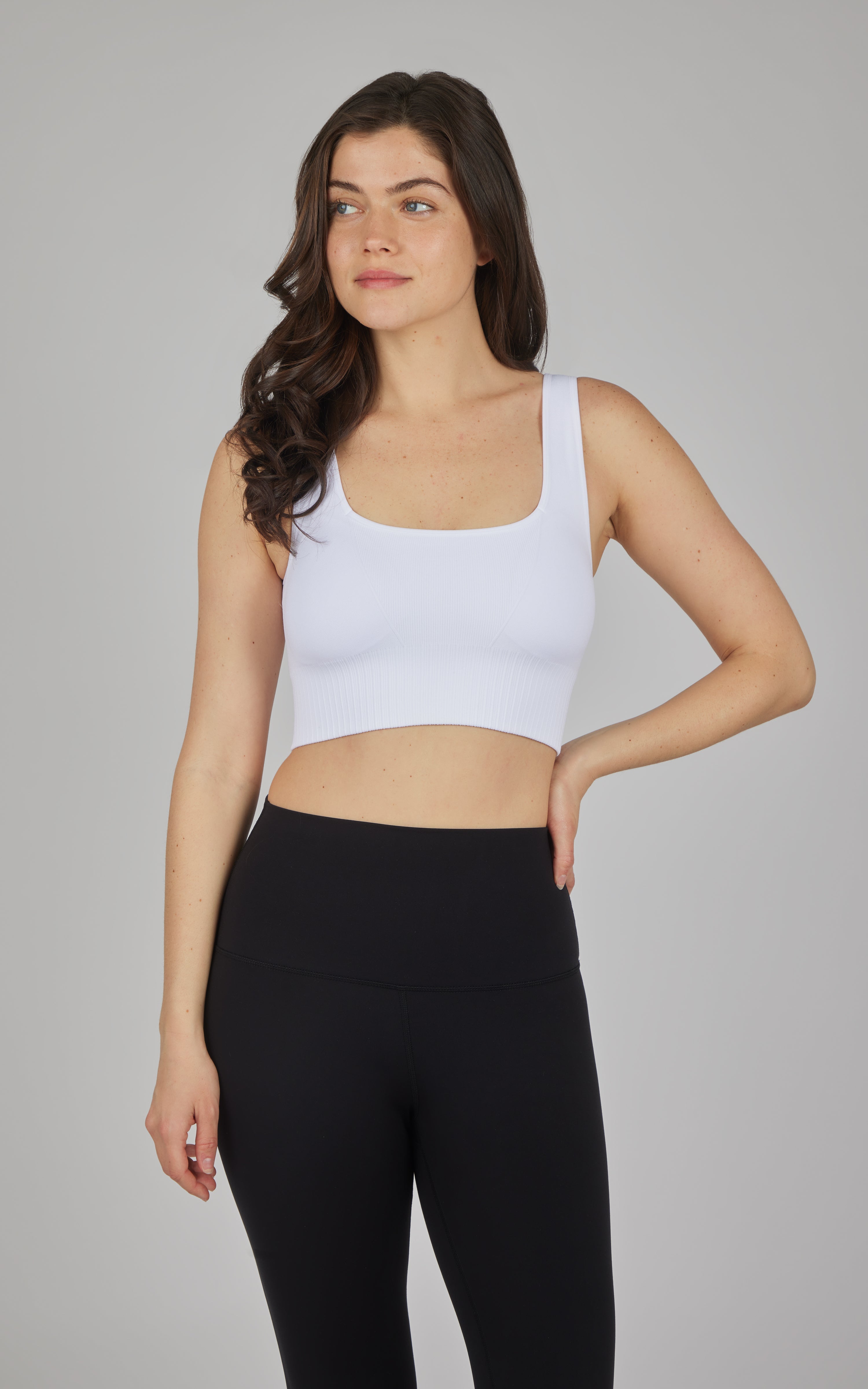 2 PK Stonewash Seamless Bra Tank - 90 Degree by Reflex