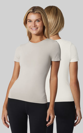 2 PK Short Sleeve Top - Our Linen Story - 90 Degree by Reflex