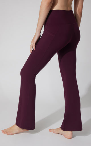 Polarlux Tribeca Elastic Free Full Length Side Pocket Flare Leg Pant - Our Earthy Story - 90 Degree by Reflex