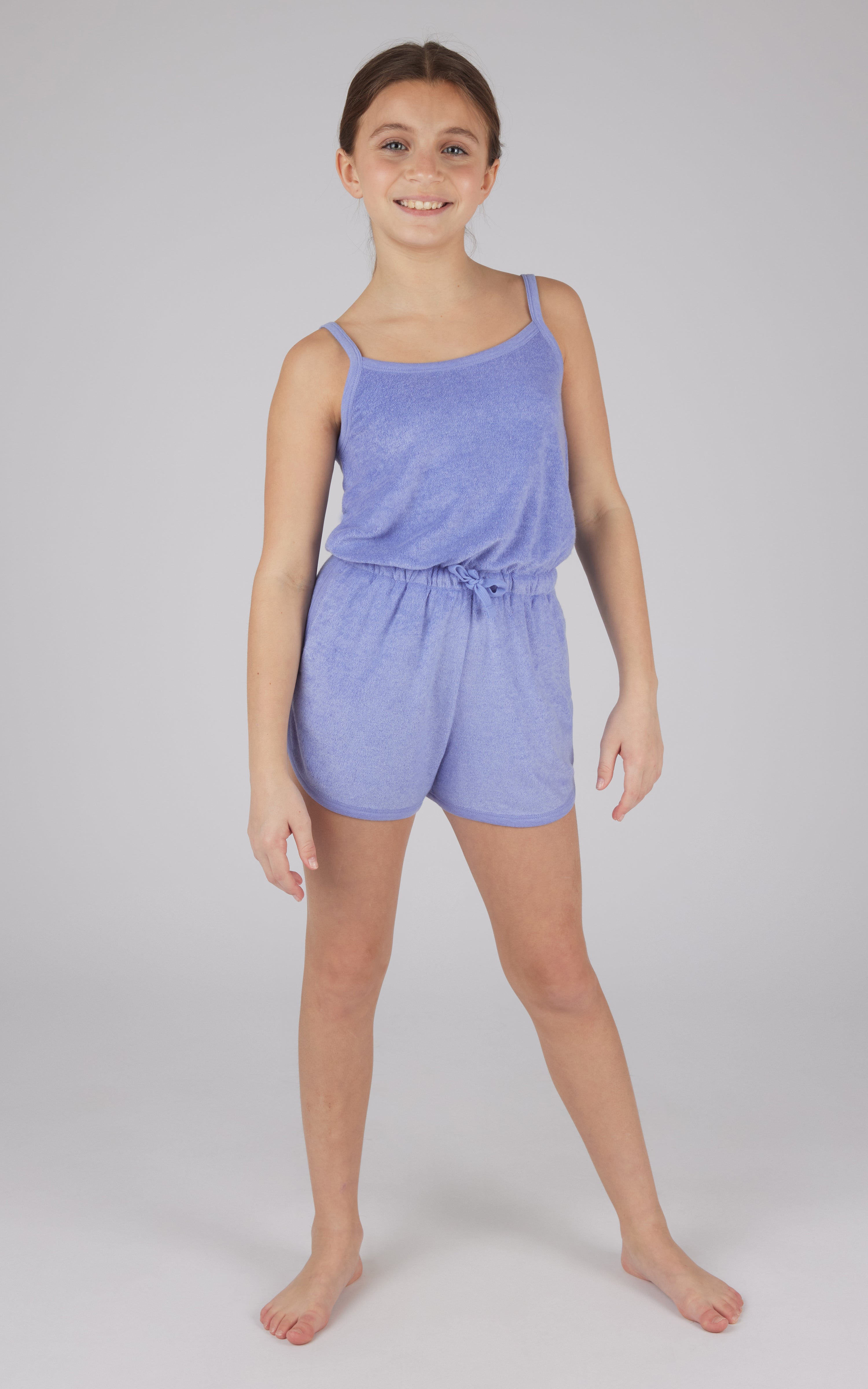 Girls Towel Terry Tie Waist Romper - 90 Degree by Reflex