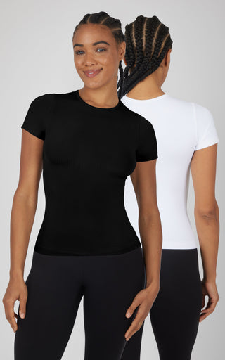 2 PK Short Sleeve Top - Our Linen Story - 90 Degree by Reflex