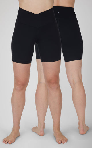 2 PK Wonderlink Crossover Waist and Classic 7" Bike Short - 90 Degree by Reflex