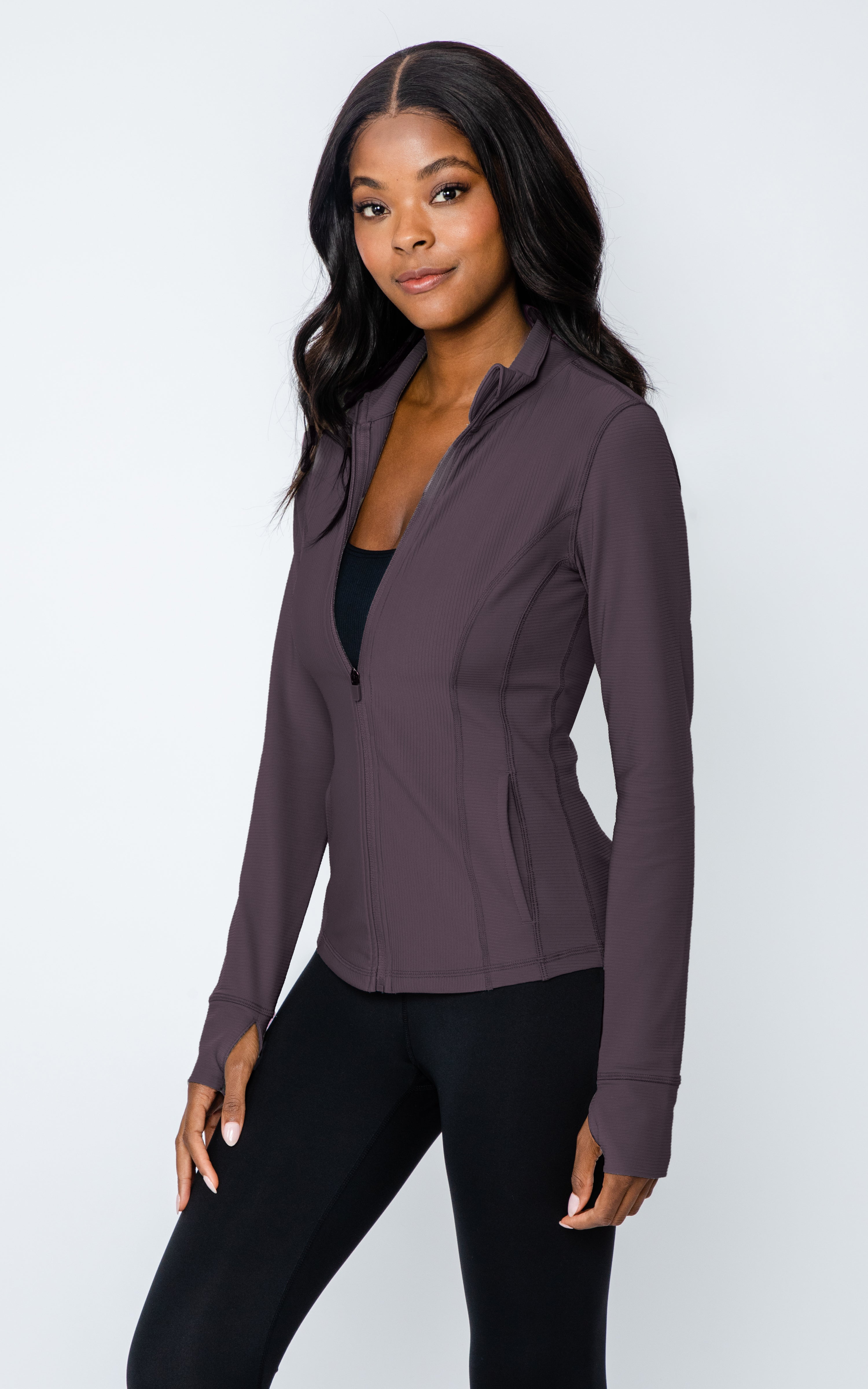 Interlink Ribbed Princess Seam Performance Jacket - 90 Degree by Reflex