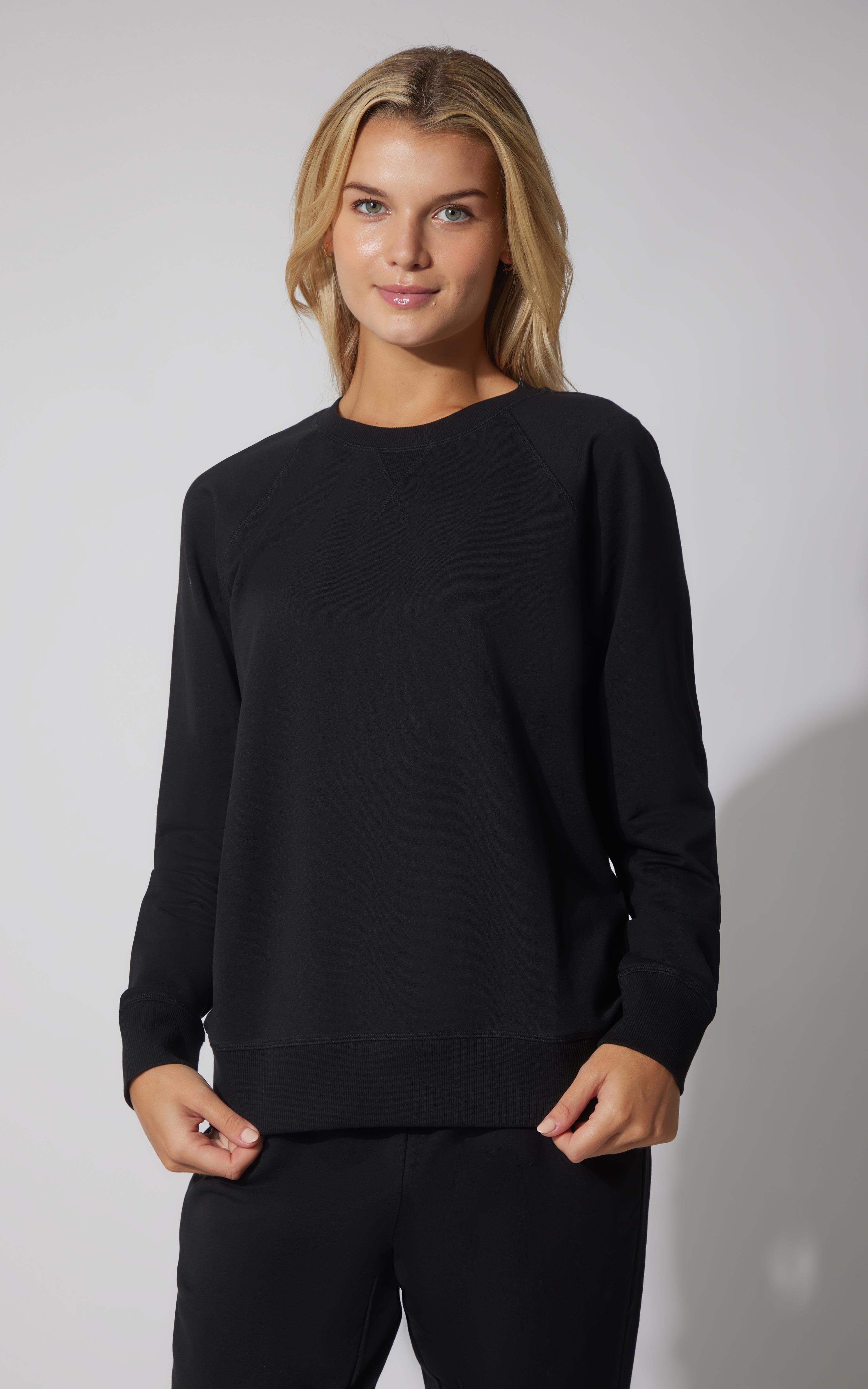 Terry Everyday Raglan Pullover Sweatshirt - 90 Degree by Reflex